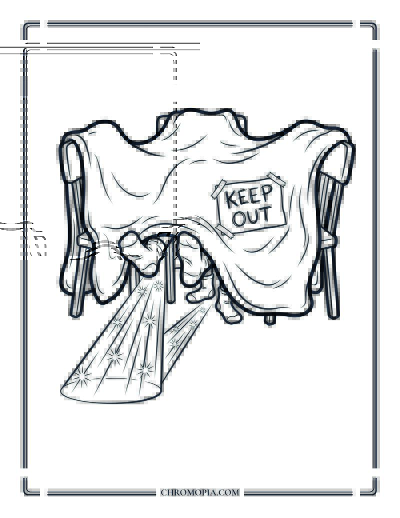 Best Friends Blanket Fort Coloring Page