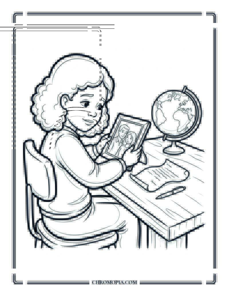 Missing My Best Friend Coloring Page