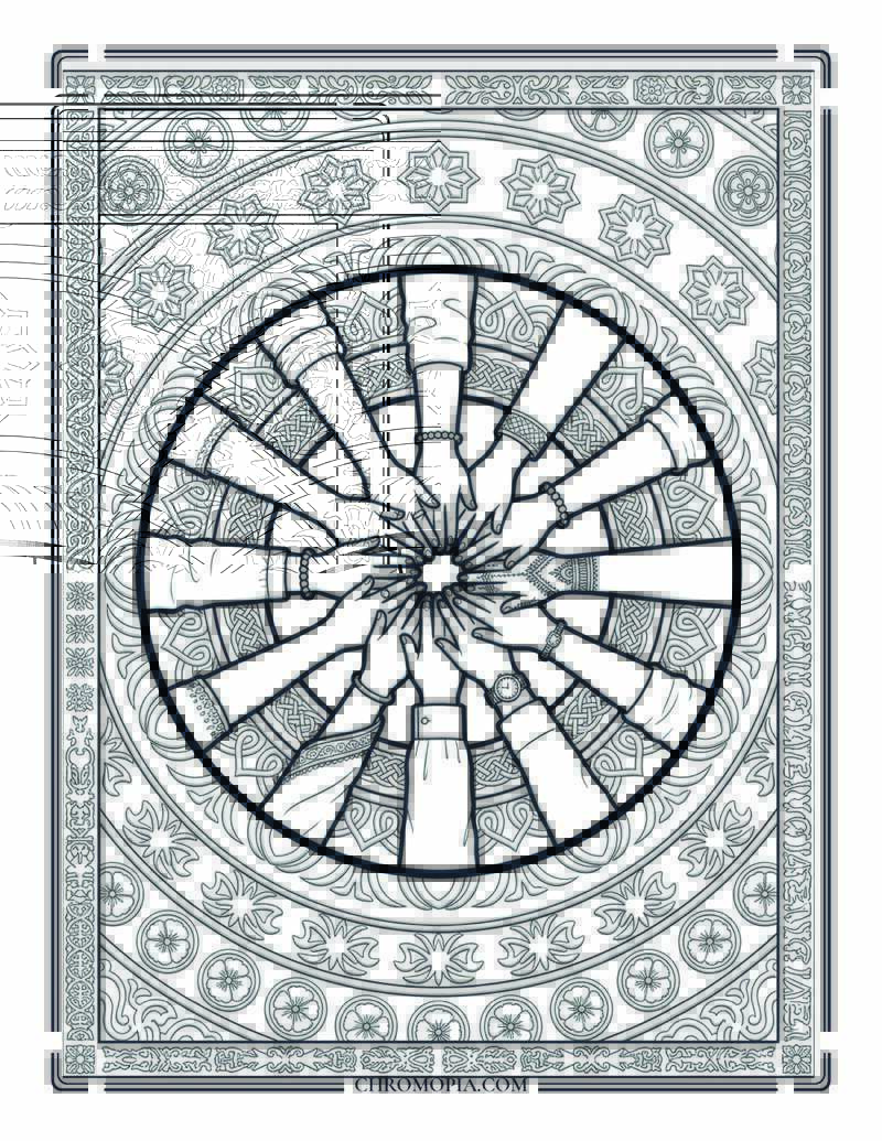 Mosaic Of Humanity Mandala International Peace Month Coloring Page