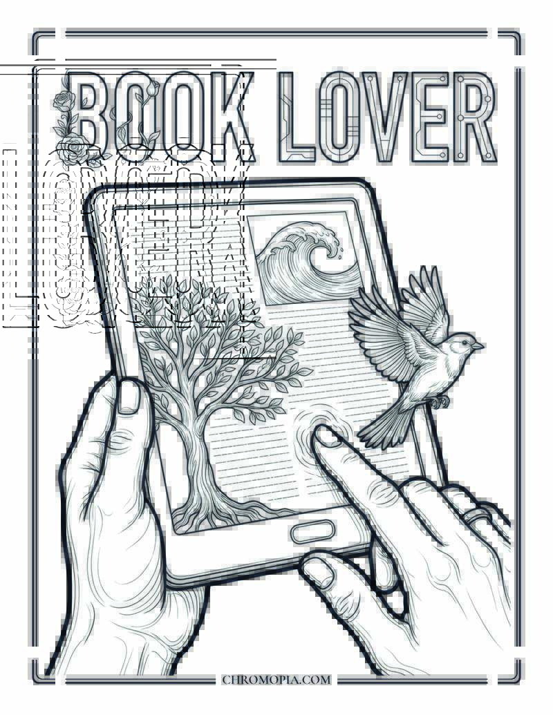 Immersive Interactive E Book Future National Book Lovers Day Coloring Page