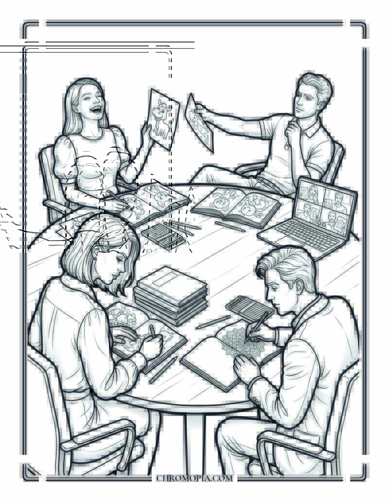 Corporate Wellness Coloring Hour National Coloring Book Day Coloring Page