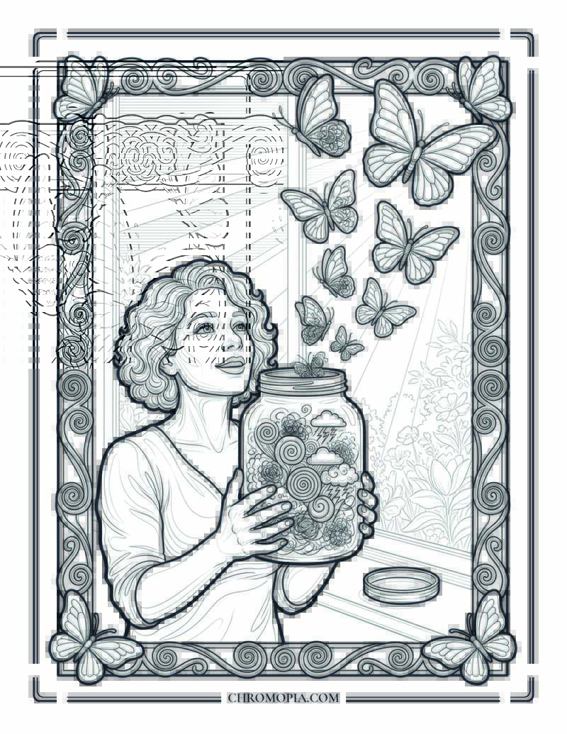 The Anxiety Jar Release National Wellness Month Coloring Page