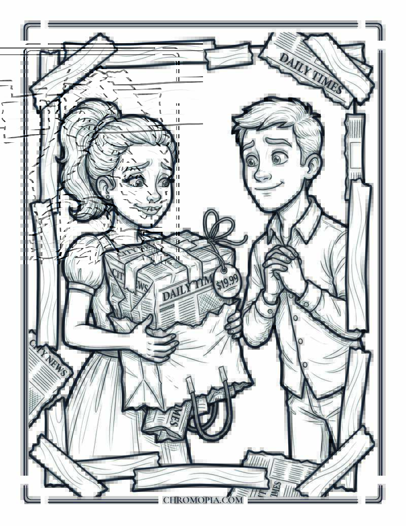 Brother Terrible Gift Wrapping Raksha Bandhan Coloring Page