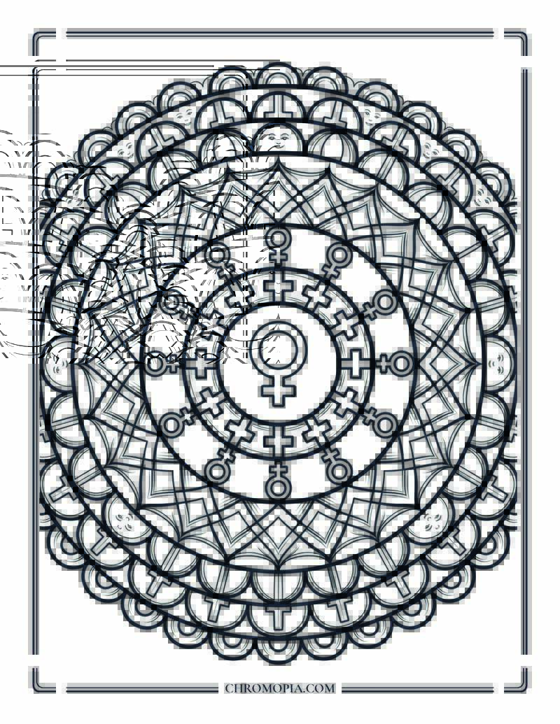 Women Symbol Mandala Women Equality Day Coloring Page