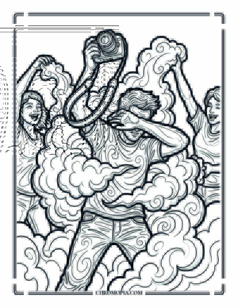 Photographer At Holi Festival In India Coloring Page