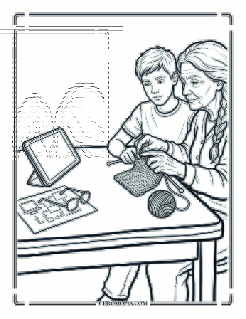 The Two Way Skill Swap On Senior Citizens Day Coloring Page