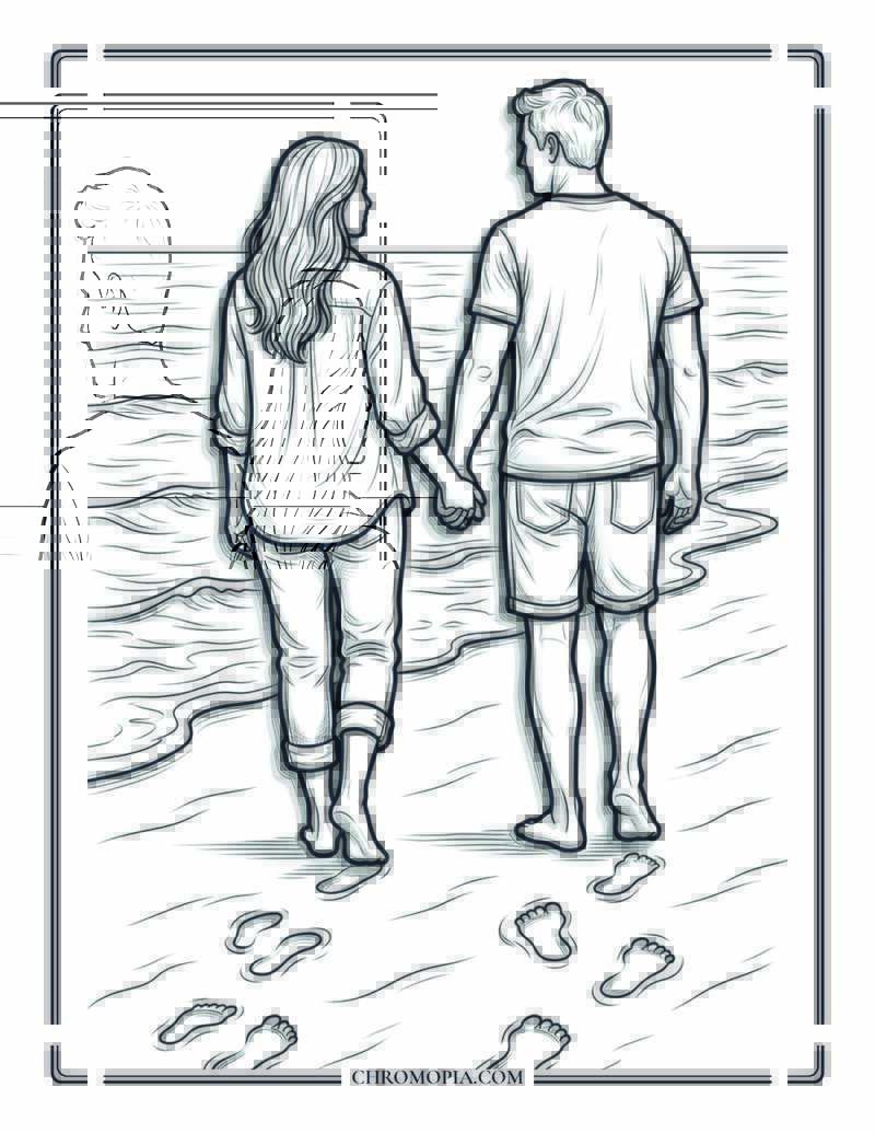 Calm August Coloring Pages for Adults