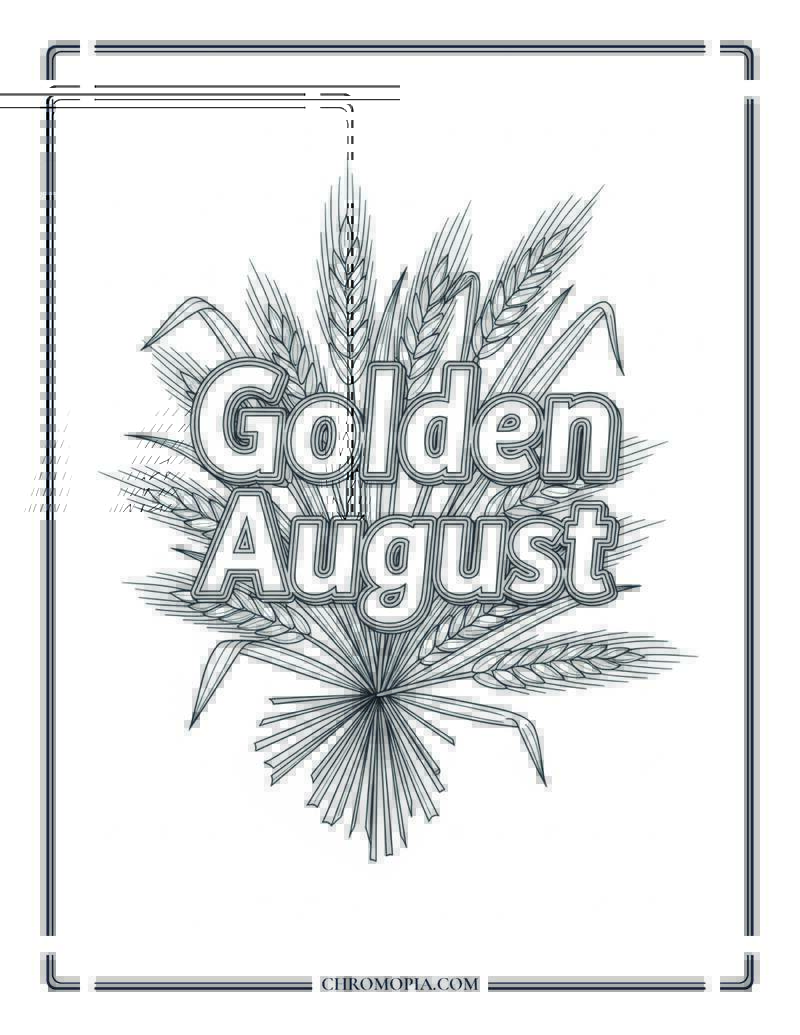 Cute August Outdoor Coloring Pages