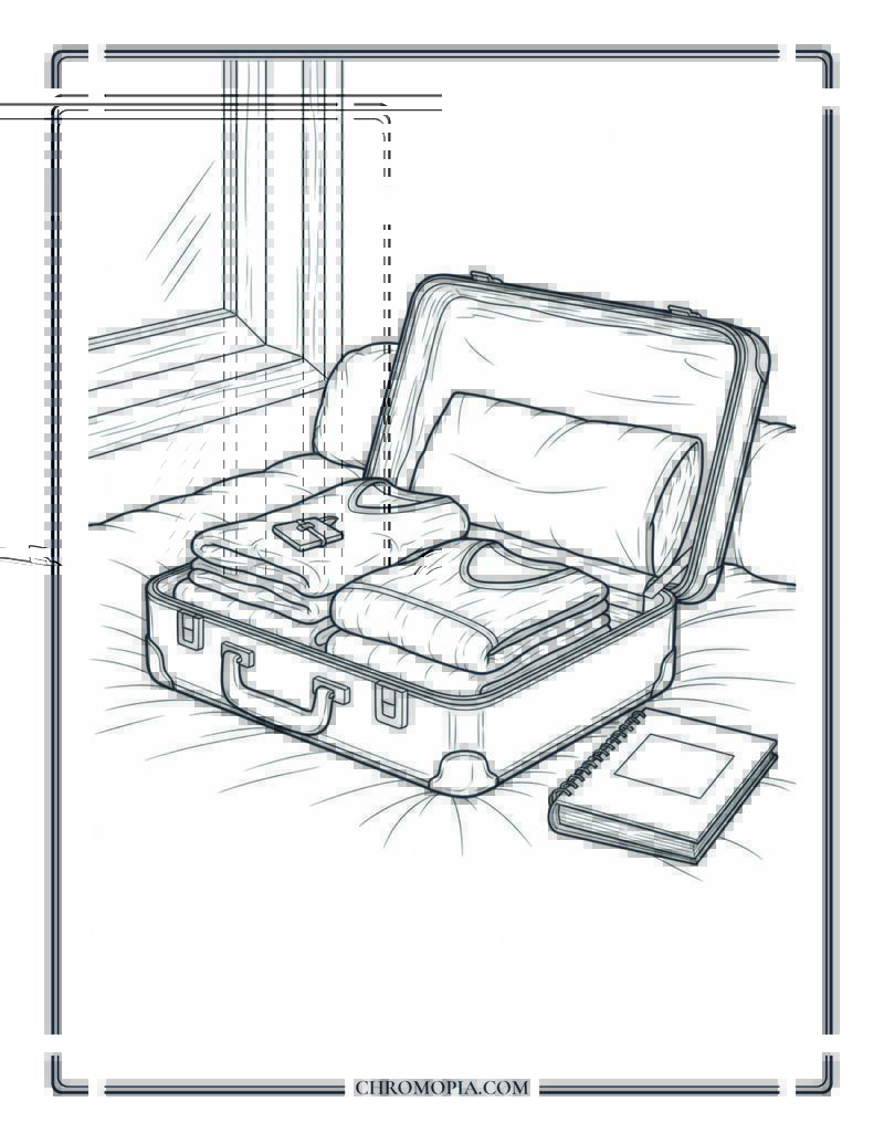 Peaceful August Scenery Coloring Pages