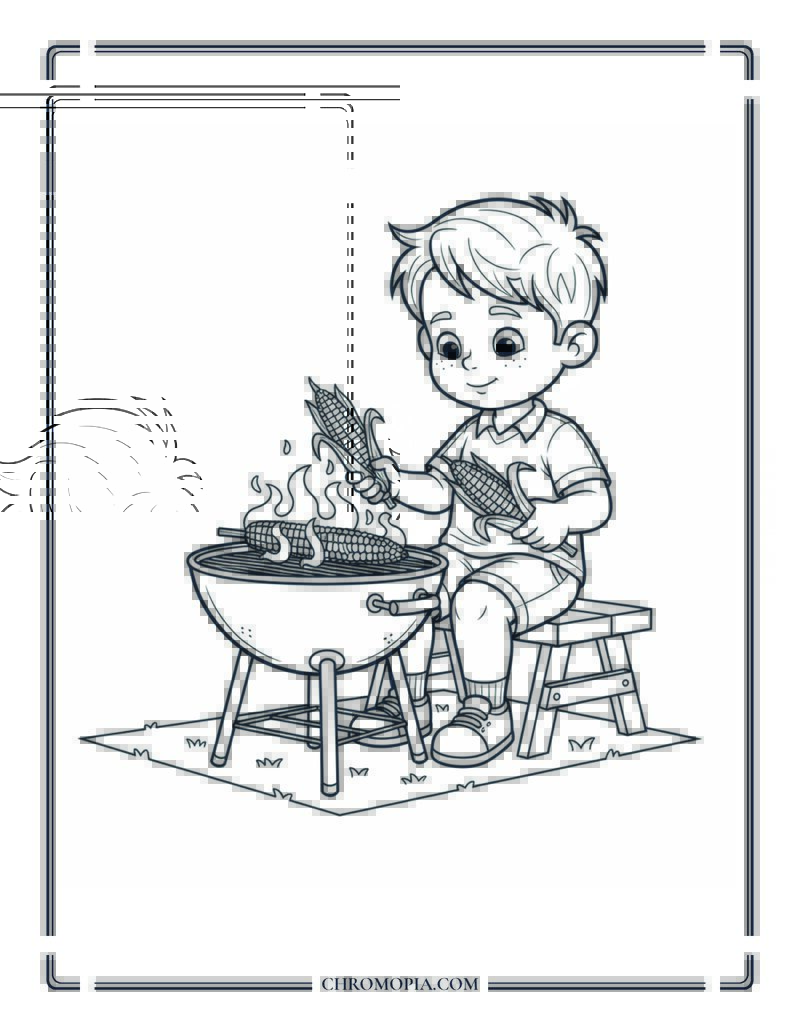 Creative July Coloring Pages for Teens