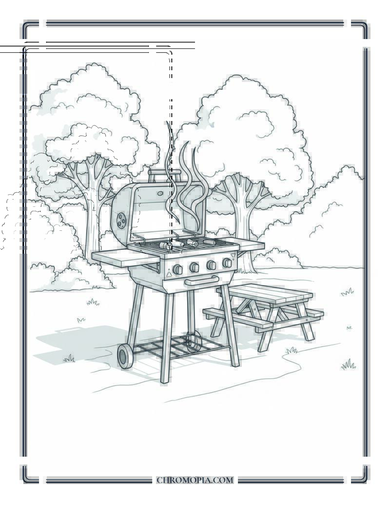 Beautiful June Scenery Coloring Pages