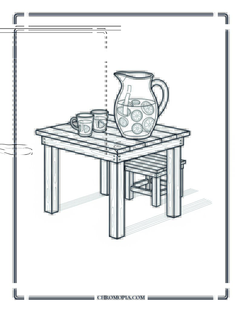 Lemonade Stand In Front Yard Coloring Page