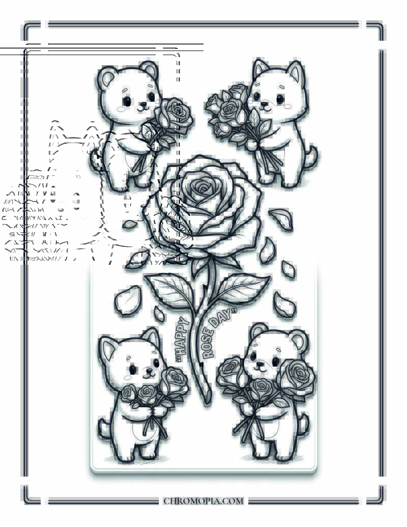 Rose Day Compassion Flower Coloring Page