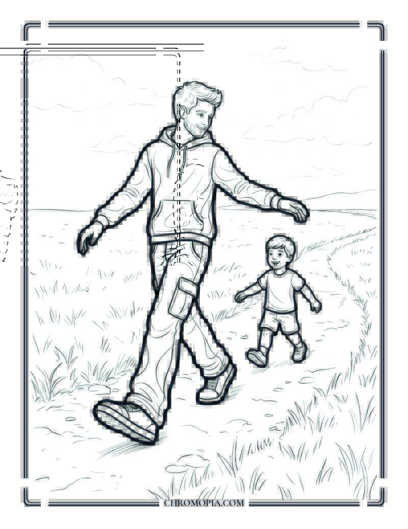 Teenager Trying To Look Cool Walking On The Beach Coloring Page