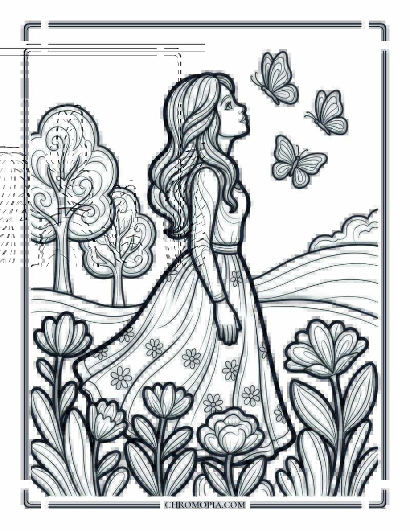 Forest Daydream Coloring Page