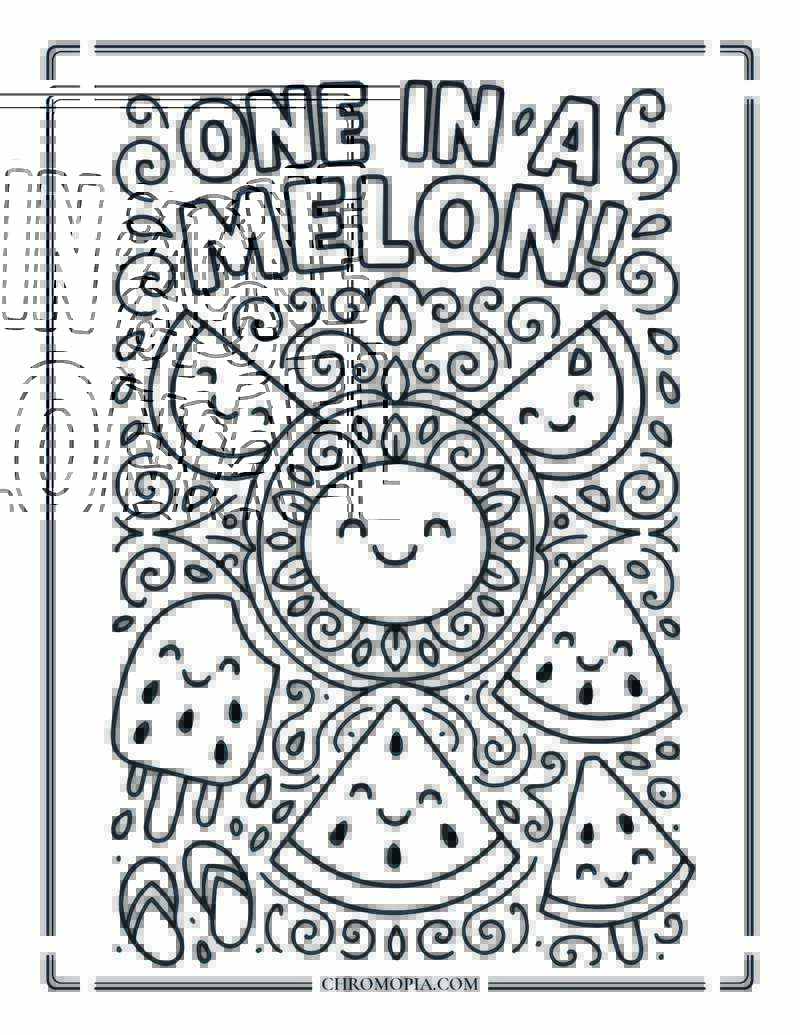 Watermelon Slice Fest Coloring Page