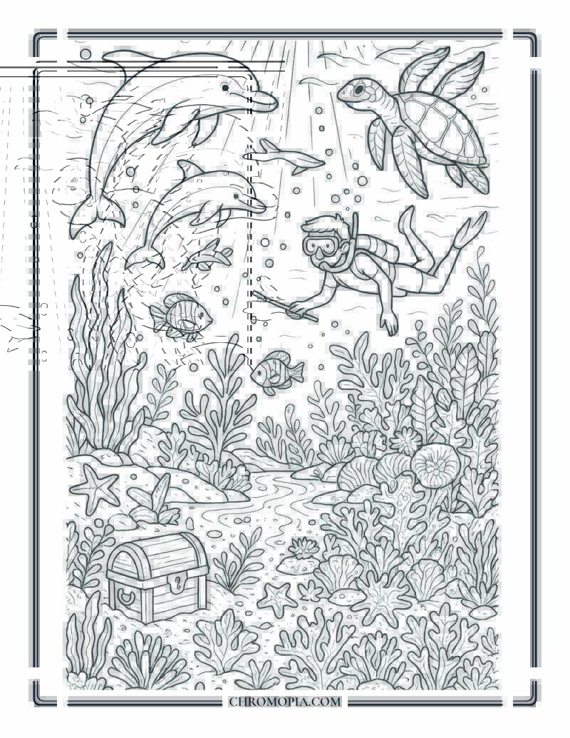 Ocean Life Coloring Page
