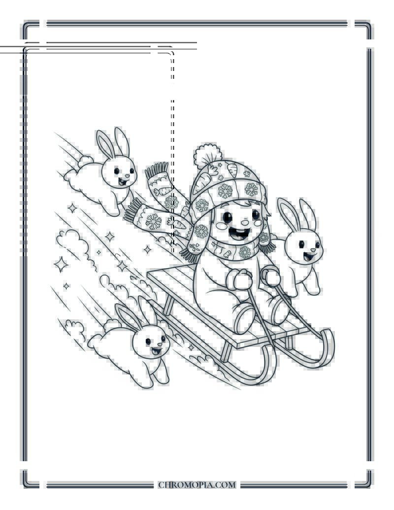 Olaf And Elsas Snowy Sled Ride Disney Frozen Coloring Sheet