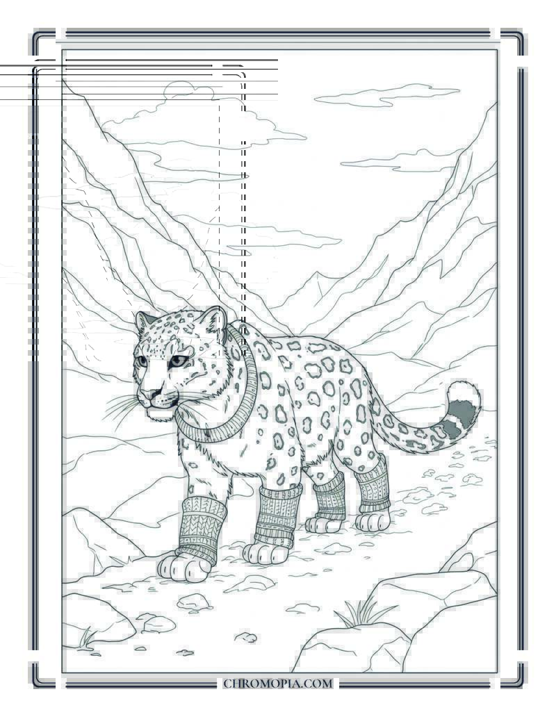 Chibi Arctic Fox Driving A Snowy Taco Truck Coloring Page