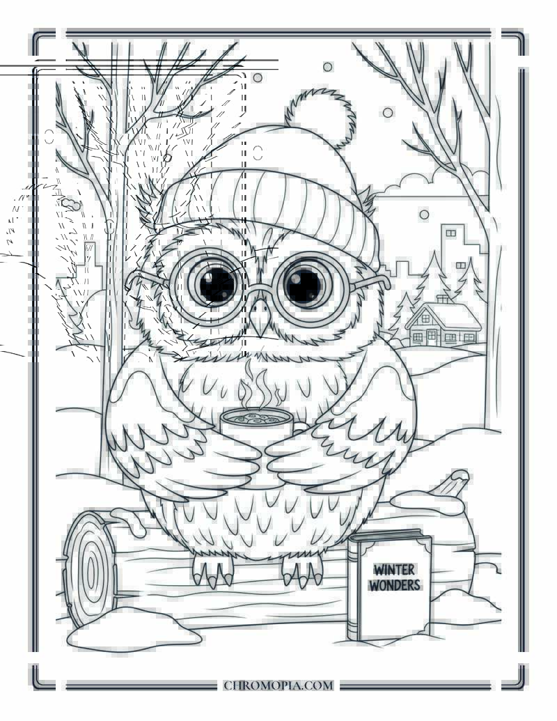 Winter Coloring Pages For Adults And Kids