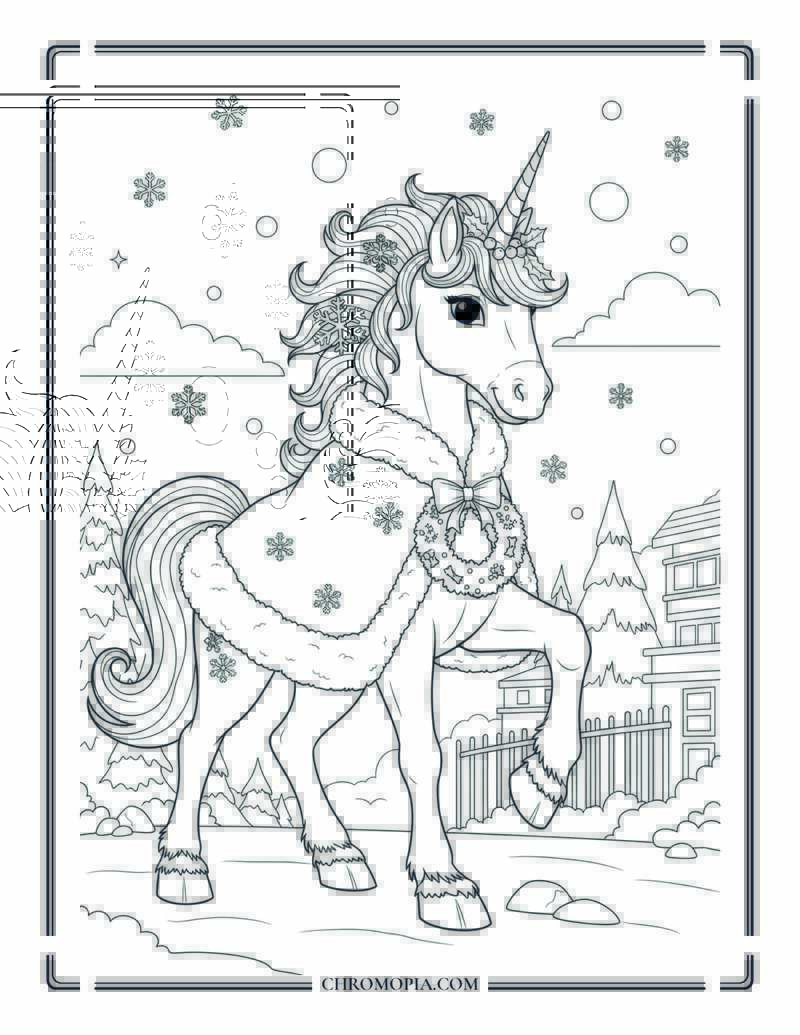 Winter Wonderland Coloring Sheet For Kids