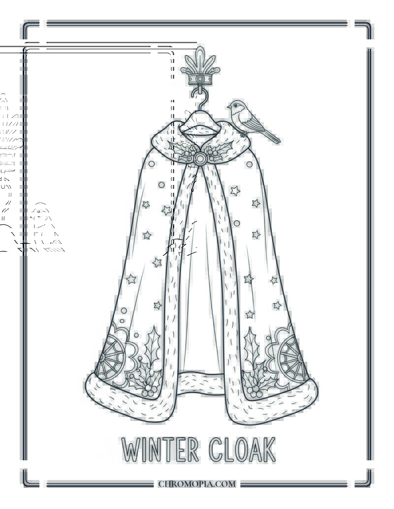 Winter Cloak Coloring Sheet