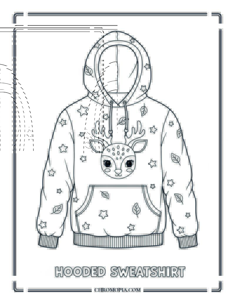 Winter Hoodie Coloring Page