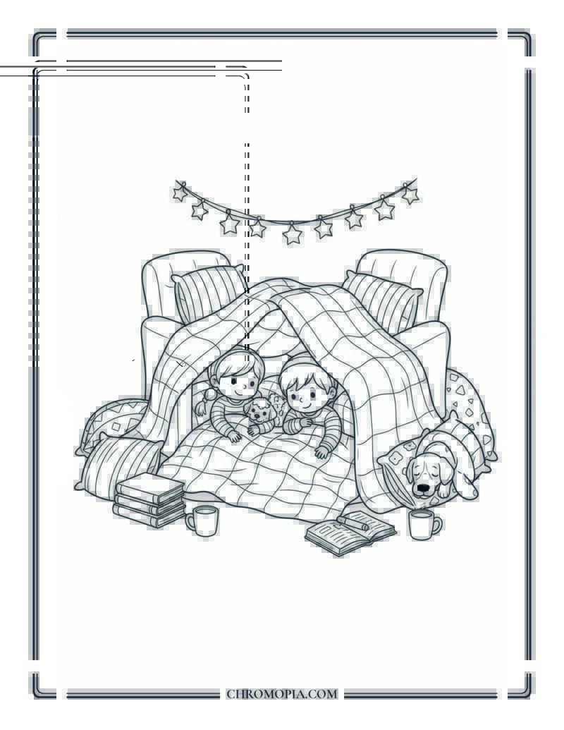 Winter Carnival Vehicle Parade Coloring Page