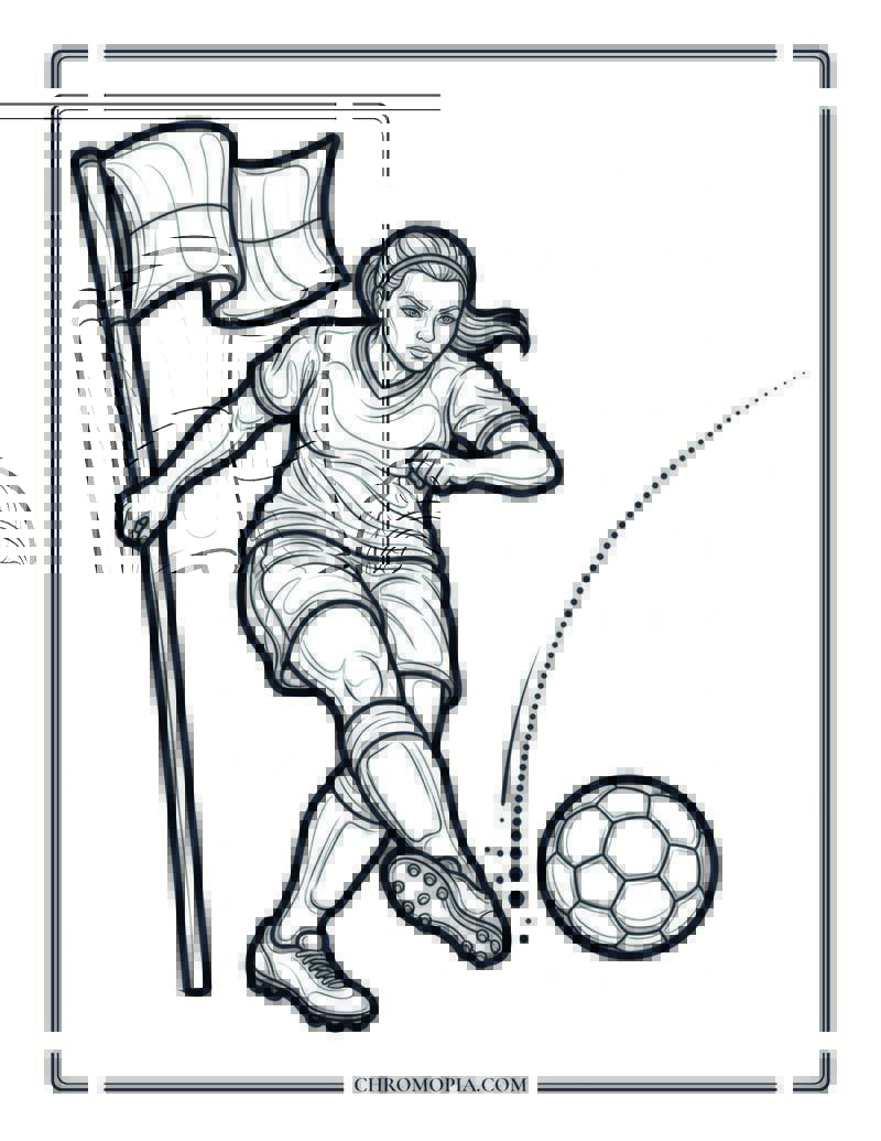 Soccer Corner Kick Coloring Page