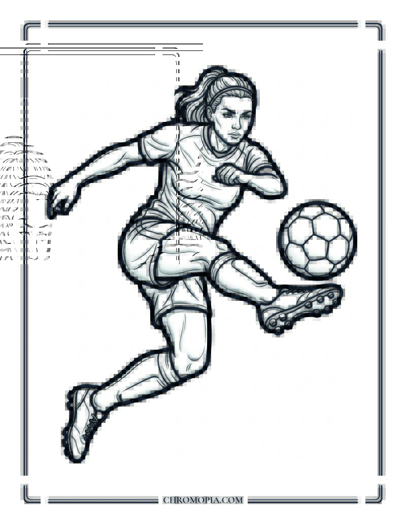 Soccer Volley Coloring Page