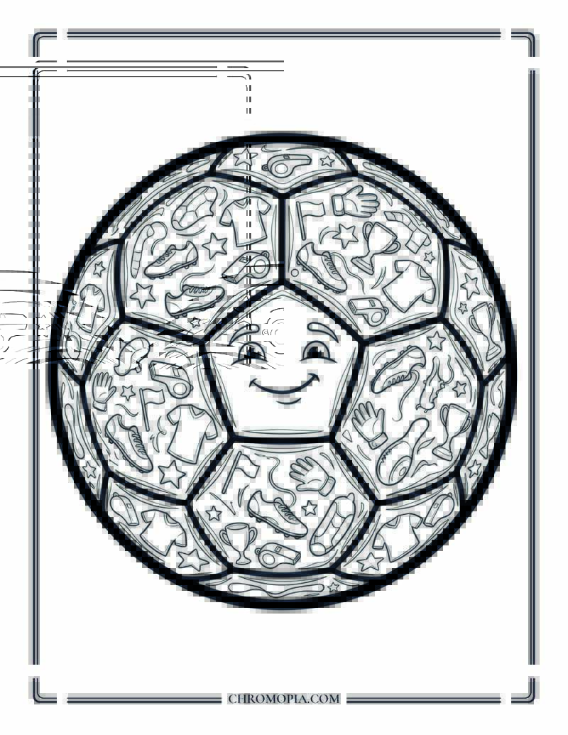 Doodle Soccer Ball Coloring Page