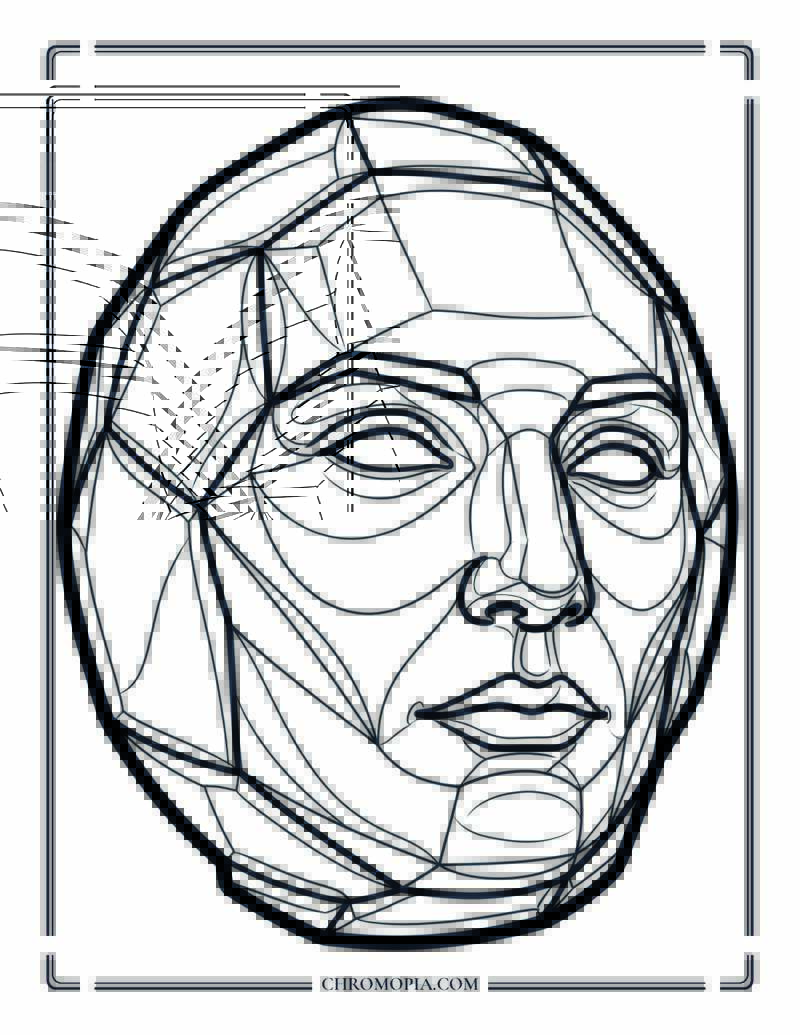 Geometric Soccer Ball Coloring Page