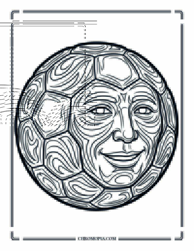 Tribal Pattern Soccer Ball Coloring Page