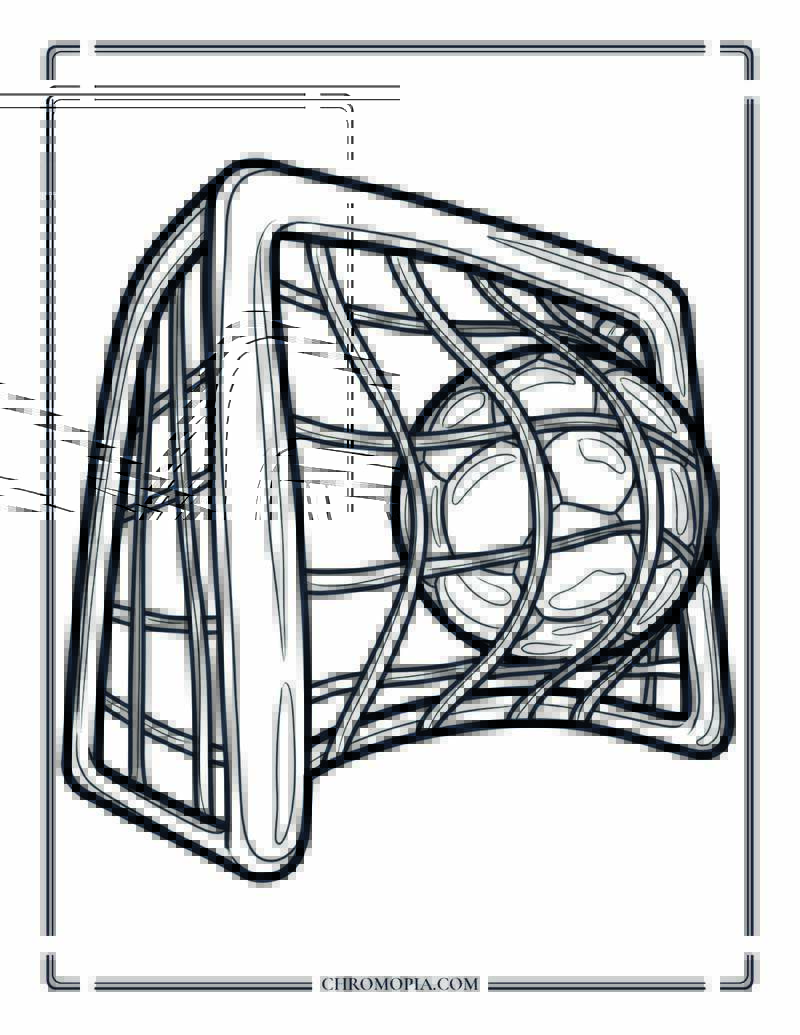 Simple Soccer Goal Coloring Page