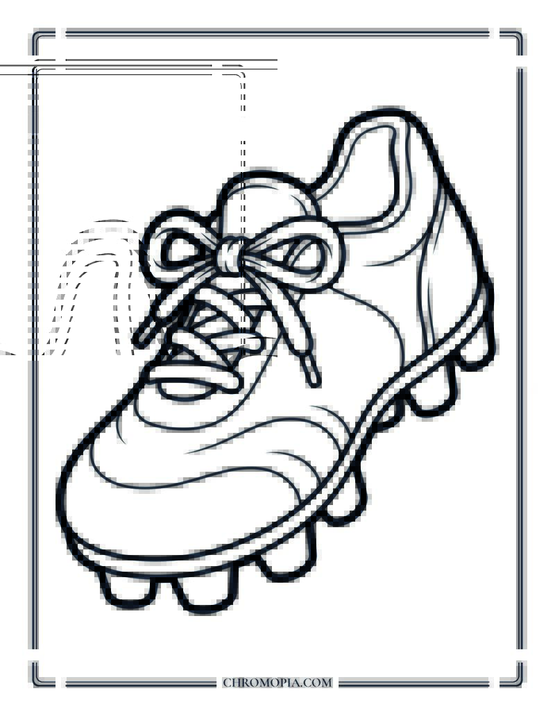 Soccer Cleat Coloring Page