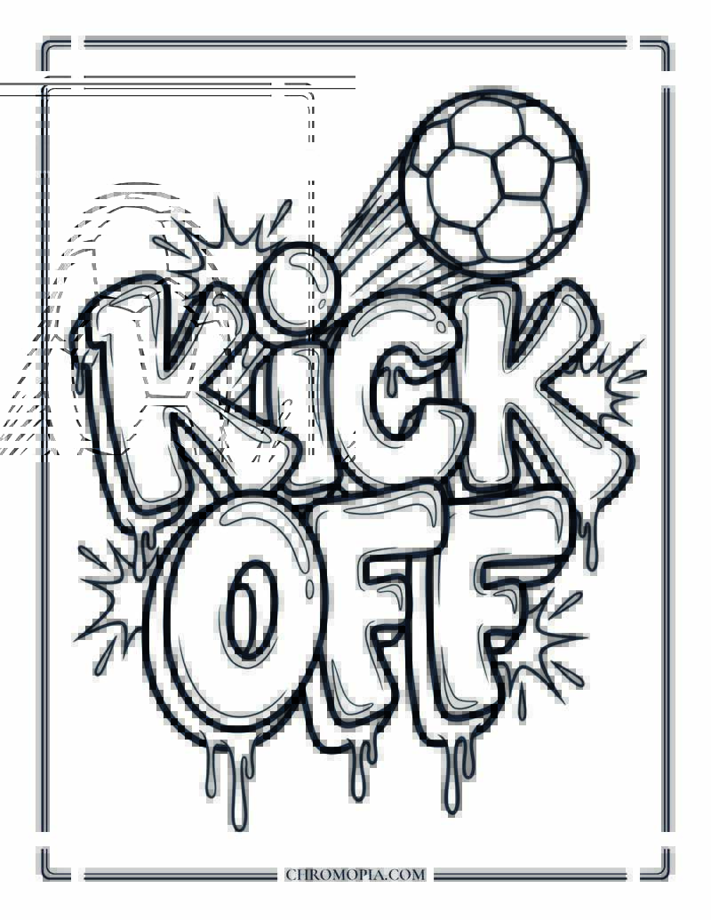 Soccer Kick Off Graffiti Coloring Page
