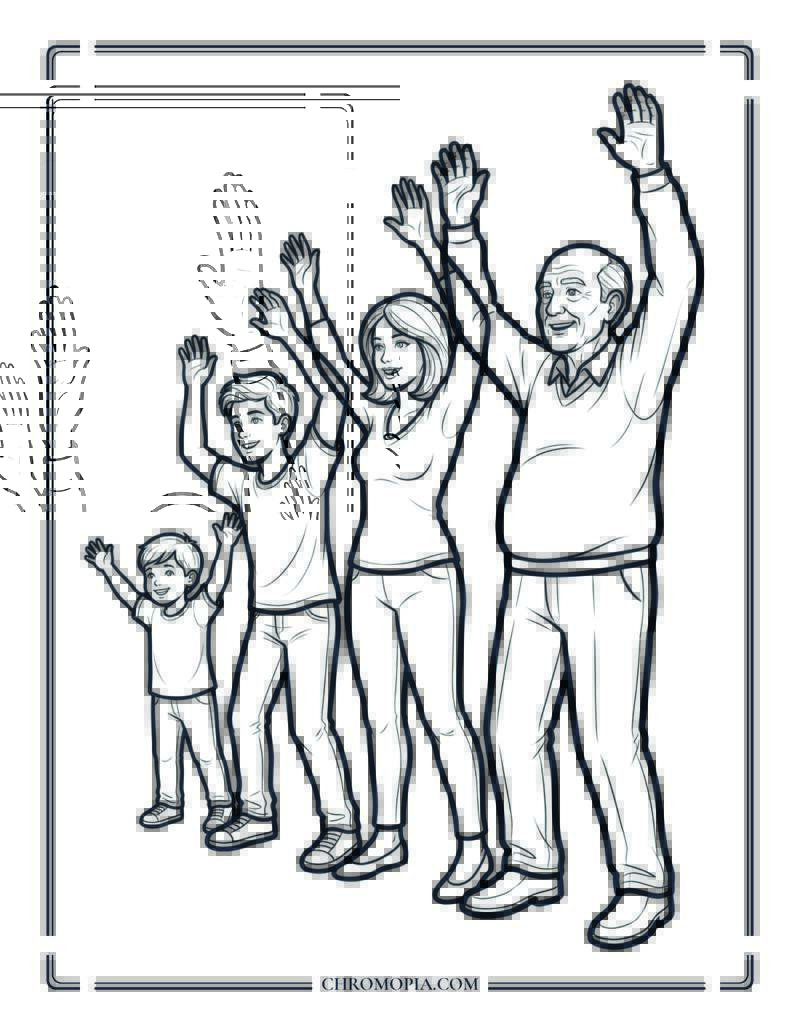 Soccer Stadium Wave Coloring Page
