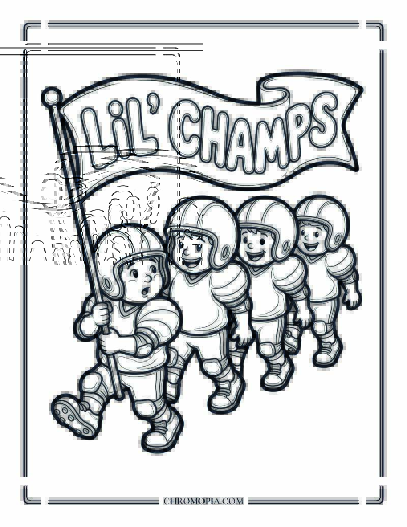 Children Soccer Team Coloring Page