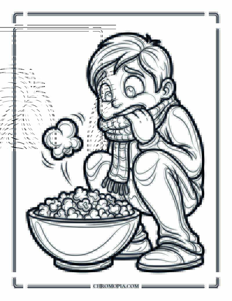 Funny Soccer Fan Coloring Page