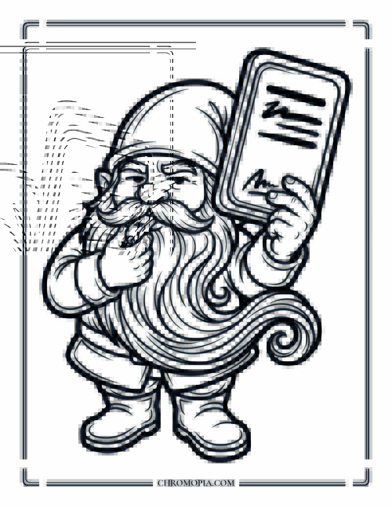 Gnome Soccer Referee Coloring Page