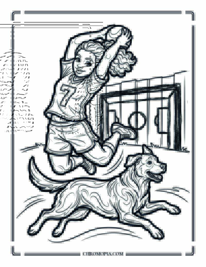 Girl Soccer Celebration Coloring Page