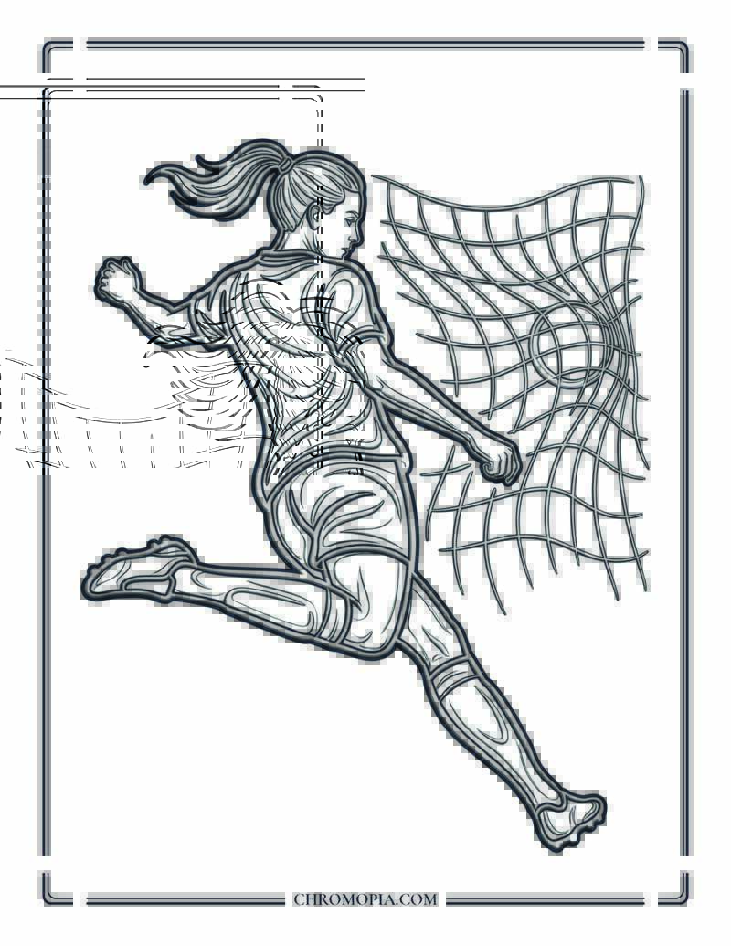 Girl Soccer Player Coloring Page