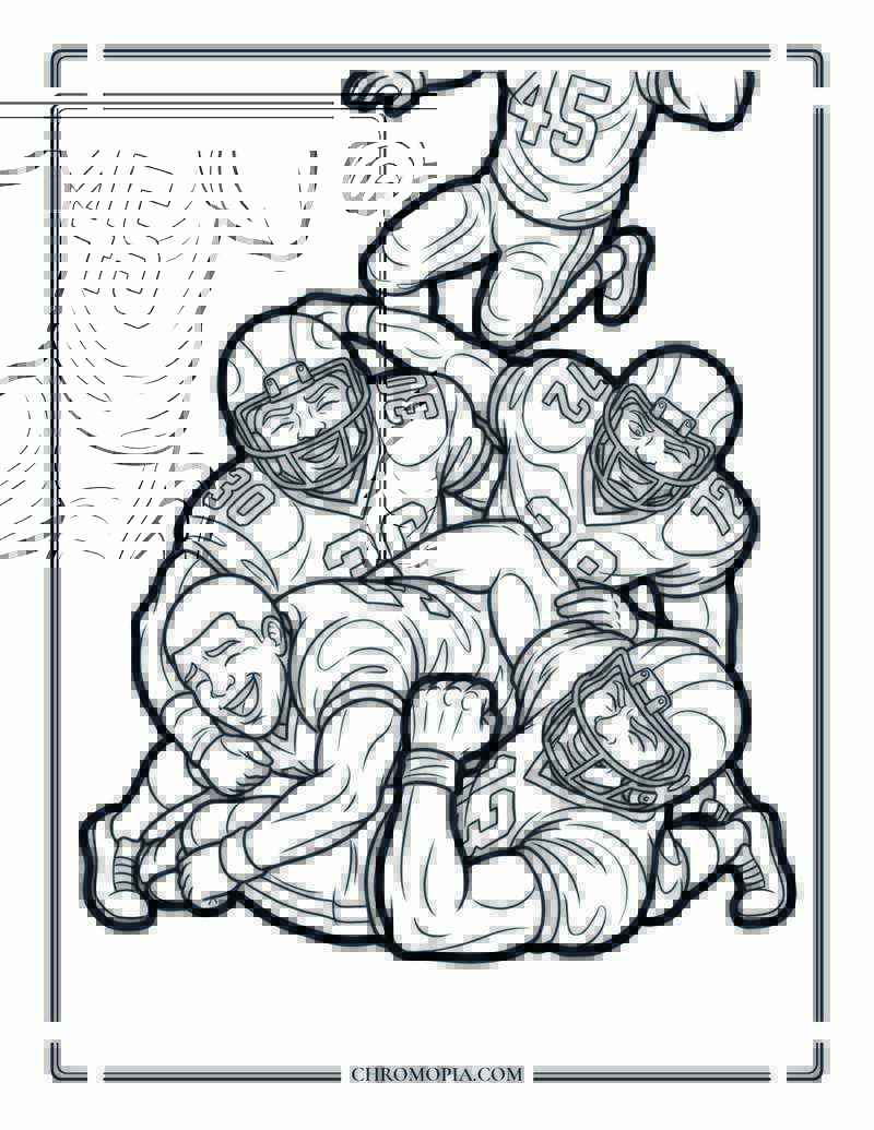 Soccer Team Celebration Coloring Page