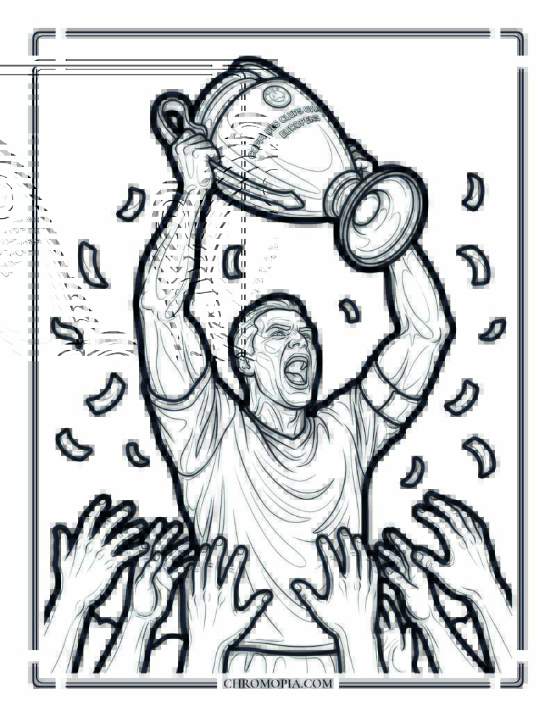 Soccer World Cup Champions Coloring Page