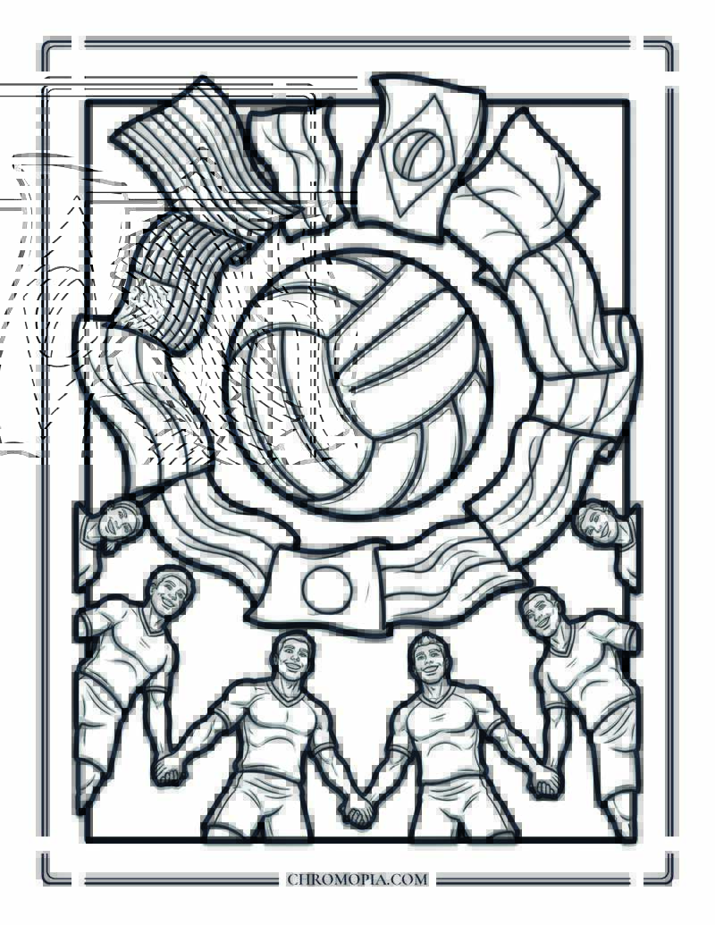 Soccer World Cup Poster Coloring Page