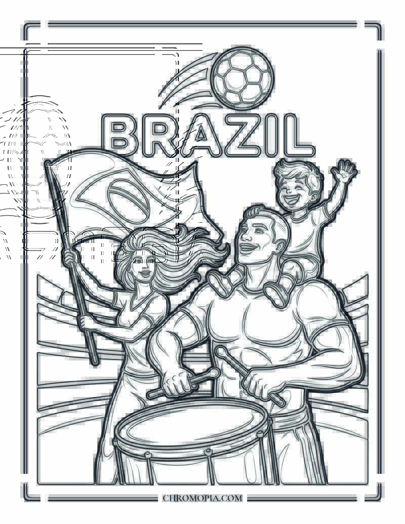Brazil Soccer World Cup Coloring Page