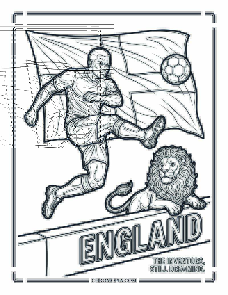 England Football World Cup Coloring Page