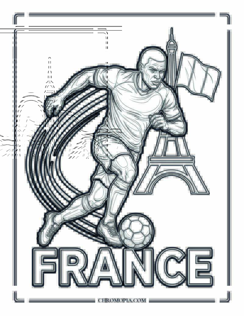 France Soccer World Cup Coloring Page