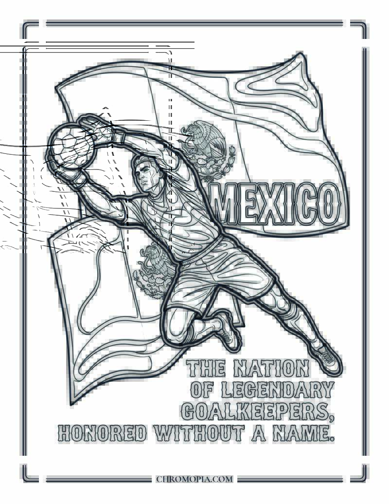 Mexico Soccer World Cup Coloring Page