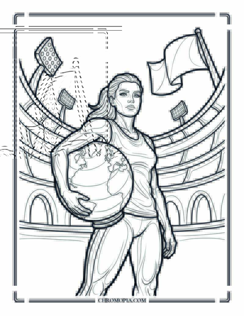 Soccer World Cup Stadium Coloring Page